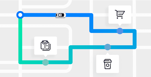 显示行车路线的示意图