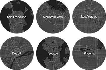 Waymo Open Dataset is collected from San Francisco, Mountain View, Los Angeles, Detroit, Seattle, and Phoenix.