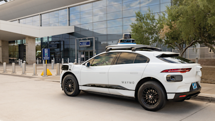 Waymo parked at Sky Harbor International Airport