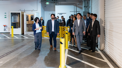 Minister Nakano touring Waymo's depot in San Francisco 